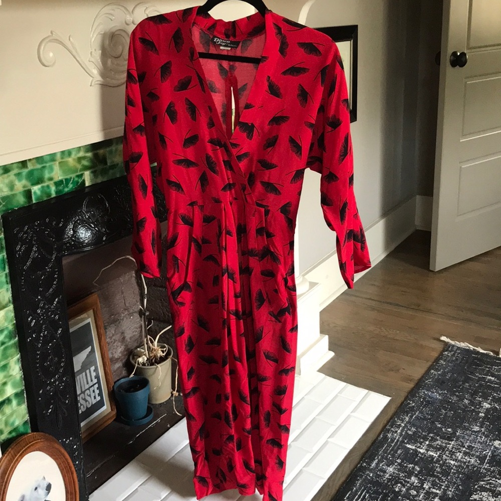 Vintage red work/date dress